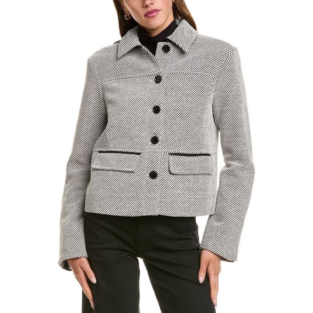 Proenza Schouler White Label Womens  Colette Wool-Blend Jacket, White